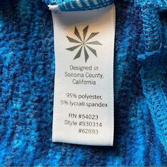 Athleta Blue Space Dye Tranquility Cowl Neck Pullover Size Small - Picture 4 of 12